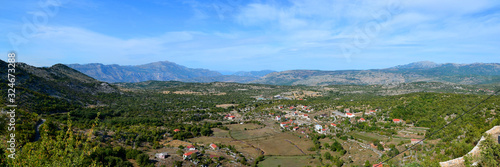 Panoramic view from Old Town Medun(Medeon) near Podgorica, Montenegro. photo