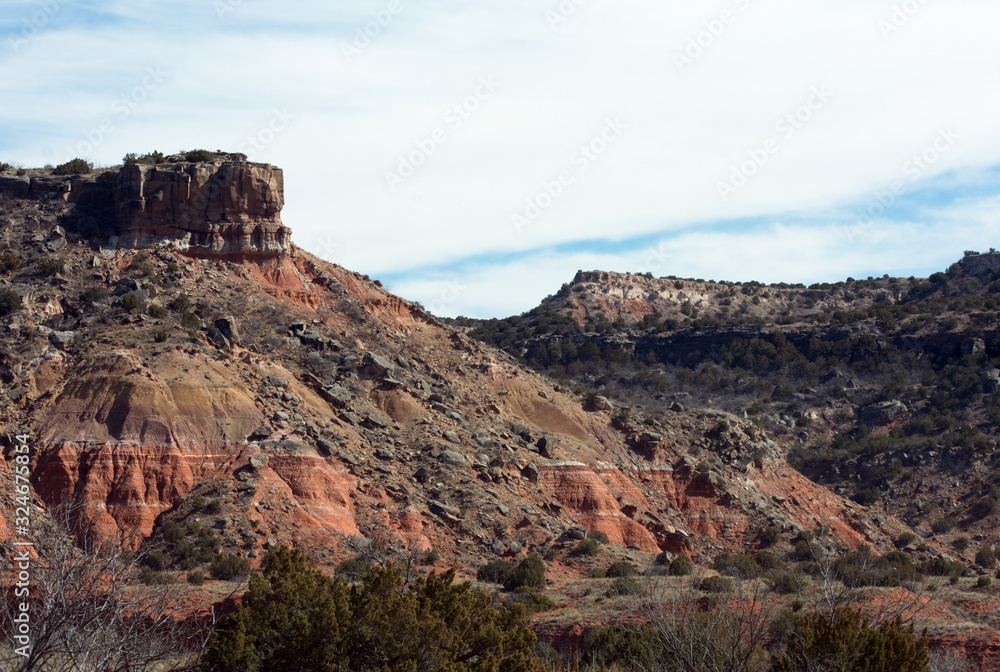 Two peaks in Palo Duro Canyon, Texas.