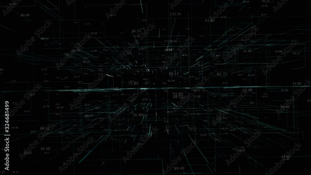 Abstract background with animation of Field Random Numbers Abstract background with animation of Field Random Numbers