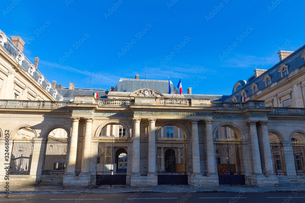 Fototapeta premium The Council of State is an administrative court of the French government, Paris, France.