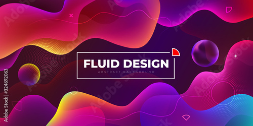 Liquid color background design. Fluid gradient shapes composition. Futuristic design posters. Eps10 vector.