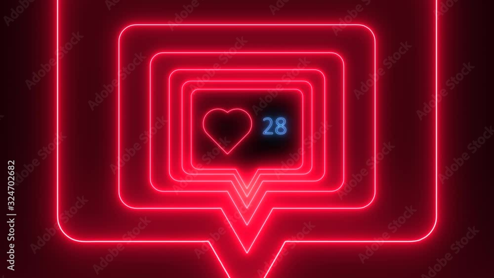 Social media counter likes likes over time neon network animation Social media counter likes likes over time neon network animation