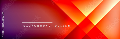 Abstract background - squares and lines composition created with lights and shadows. Technology or business digital template