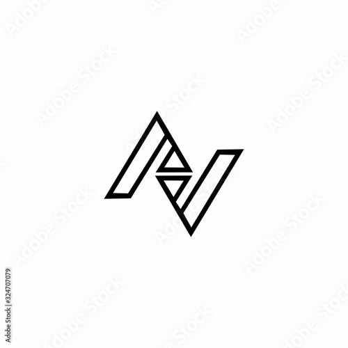 AV VA A V logo icon design template elements