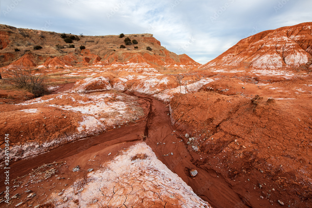 Gloss mountains national park or glass mountains, Oklahoma foto de