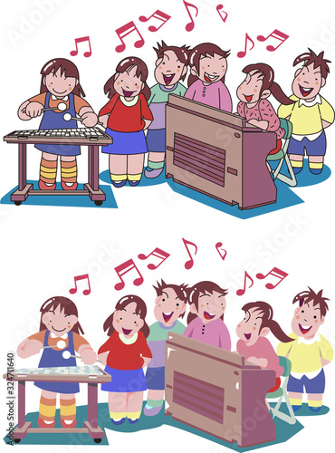 音楽教室の子供達