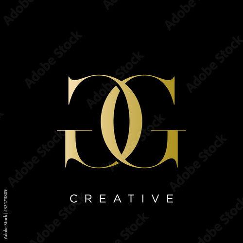gg luxury logo design vector icon
