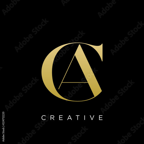 ca logo design vector icon symbol