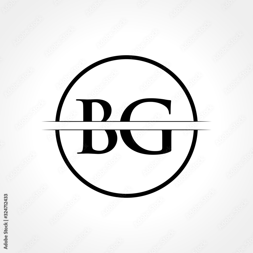 Initial Black Letter BG Logo With Creative Circle Typography Vector Template. Creative Abstract Letter BG Logo Design Initial Black Letter BG Logo With Creative Circle Typography Vector Template. Creative Abstract Letter BG Logo Design