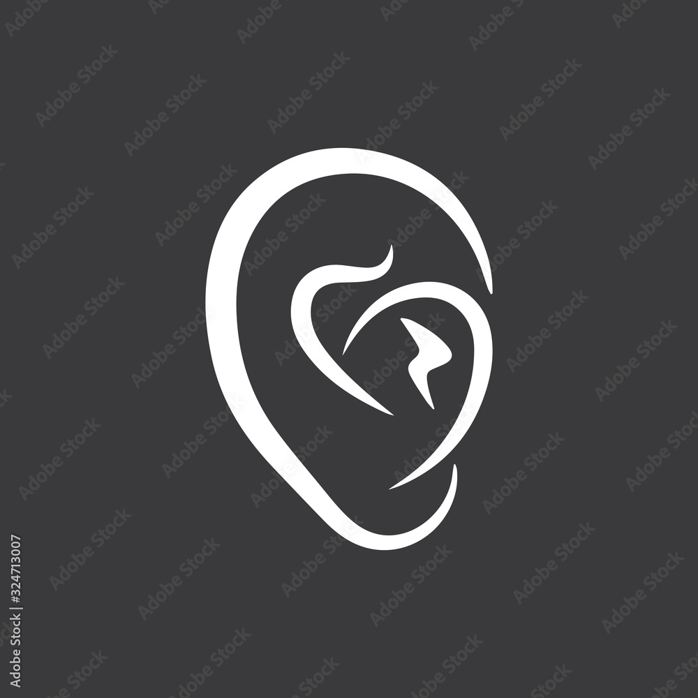 Hearing Logo Template vector icon design Hearing Logo Template vector icon design