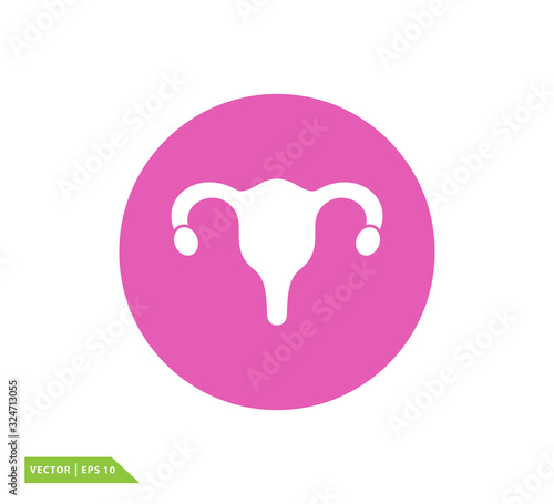 Menstruation icon ,womb icon vector logo design template