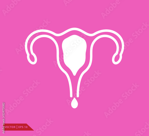 Menstruation icon ,womb icon vector logo design template