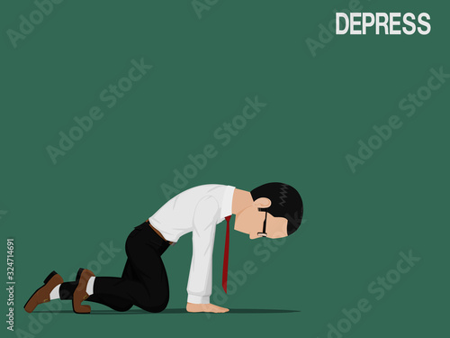A business man is depressed.