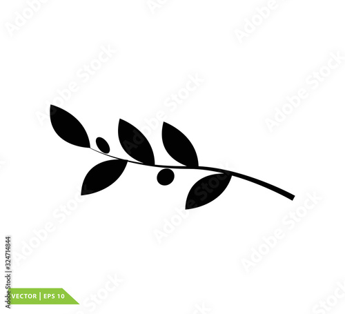 Olive nature icon vector logo design template