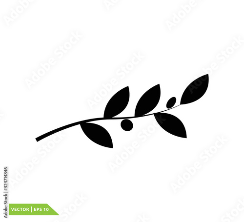 Olive nature icon vector logo design template