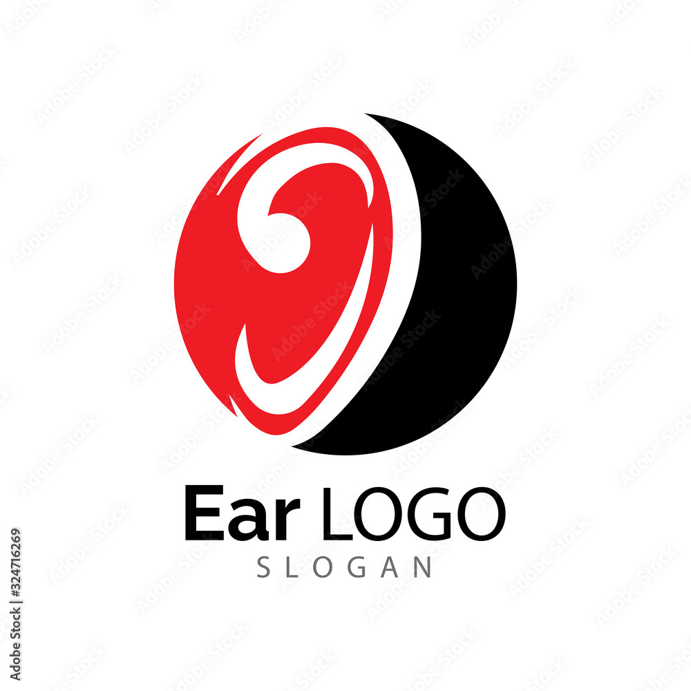 Fototapeta premium Hearing Logo Template vector icon design