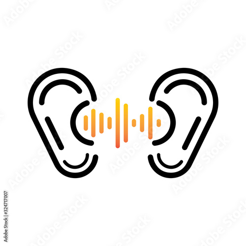 Hearing Logo Template vector icon design