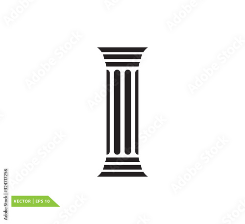 Pillar icon vector logo design template