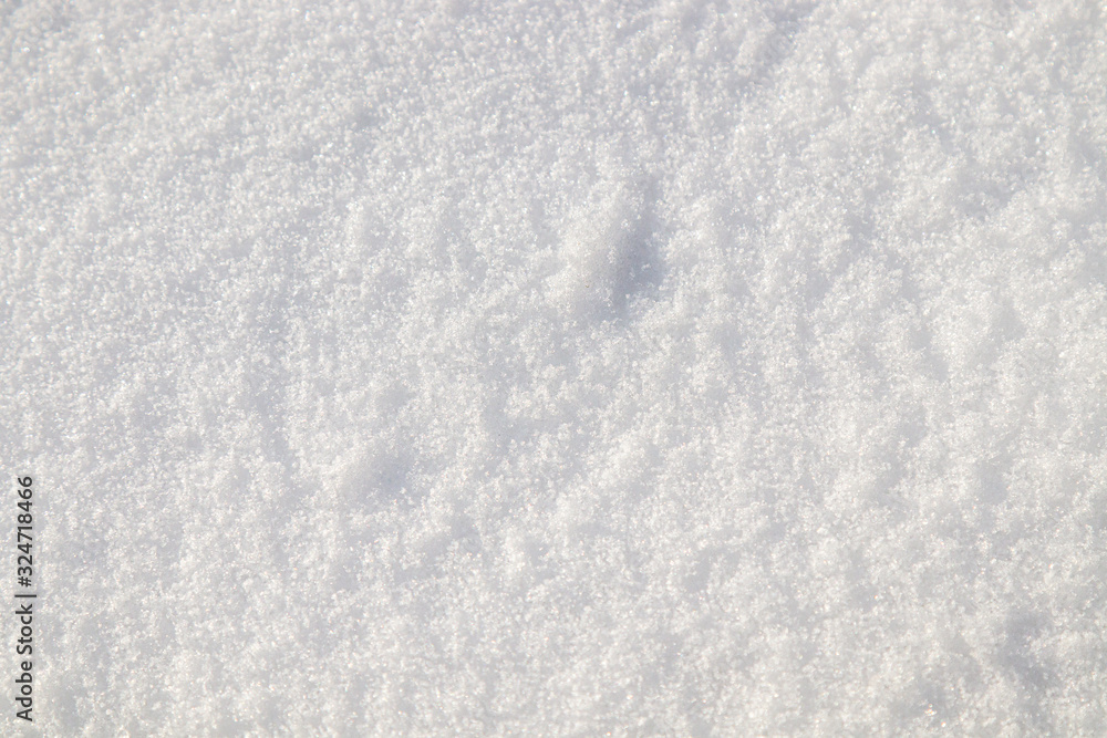 Fototapeta premium First snow as background close-up