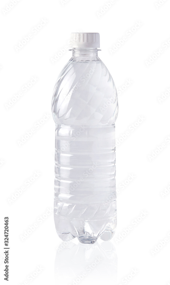 Plastic bottle of water isolated on white. Plastic bottle of water isolated on white.