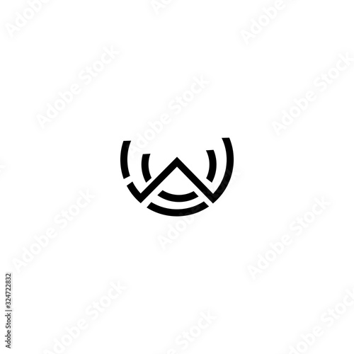 WW W logo icon design template elements