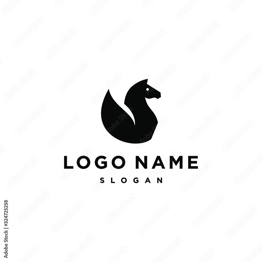 pegasus horse with wing logo icon vector pegasus horse with wing logo icon vector