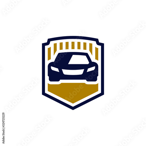 car shield emblem security logo icon design