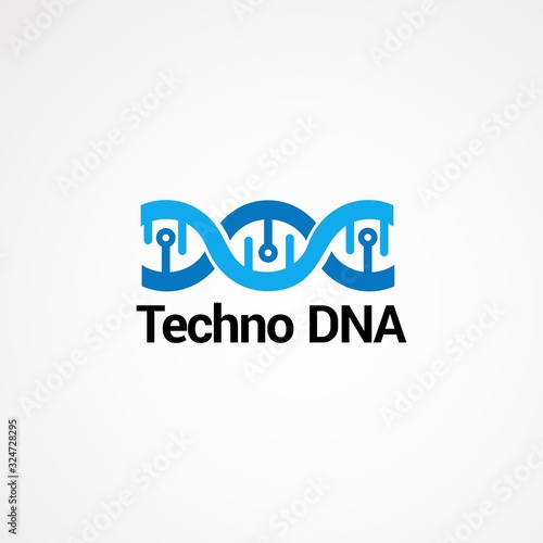 techno DNA logo vector, icon, element, and template for company