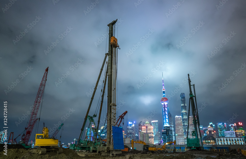 construction site in Shanghai