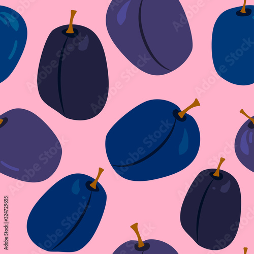 purple juicy plums