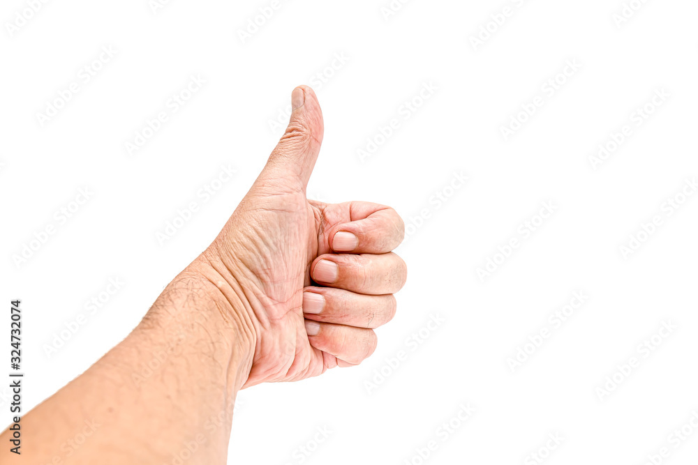 Gestures from fingers on a white background Gestures from fingers on a white background
