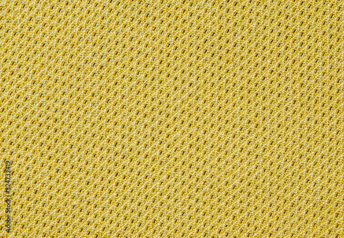 Yellow wool fabric as background.