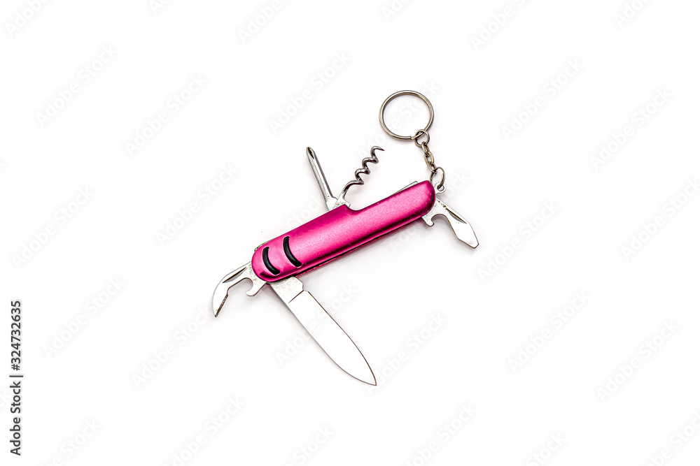 Penknife close-up on a white background. Penknife close-up on a white background.