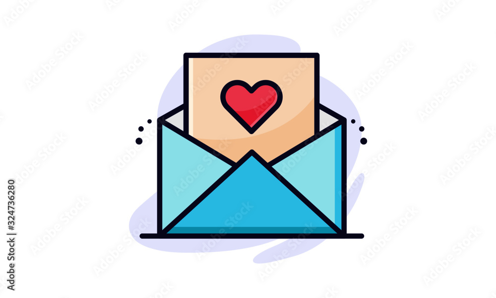 New Valentine Email Icon Illustration. Vector Illustration. Flat Cartoon Style Ready to use for Website Page, Mobile App Presentation, Flyer, Banner, Wallpaper, Sticker, Name Card, Background New Valentine Email Icon Illustration. Vector Illustration. Flat Cartoon Style Ready to use for Website Page, Mobile App Presentation, Flyer, Banner, Wallpaper, Sticker, Name Card, Background