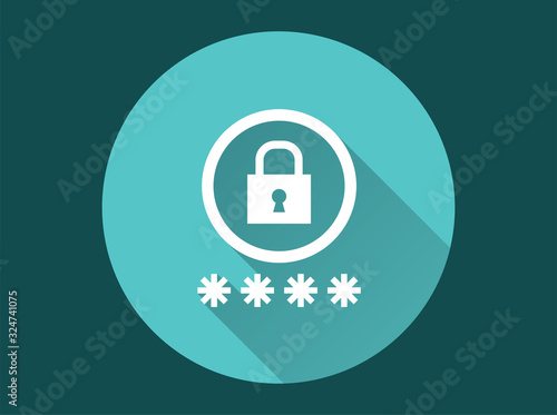 Password icon for graphic and web design.