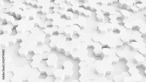 Footage of white hexagon with space