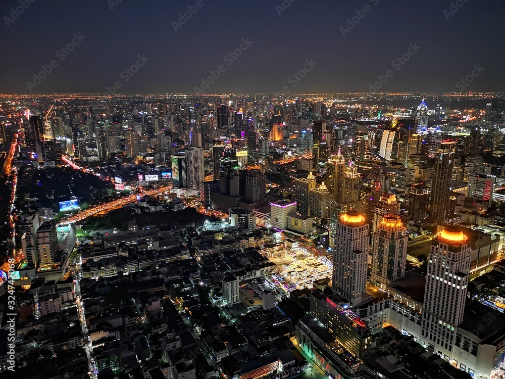 Fototapeta premium Bangkok bei Nacht