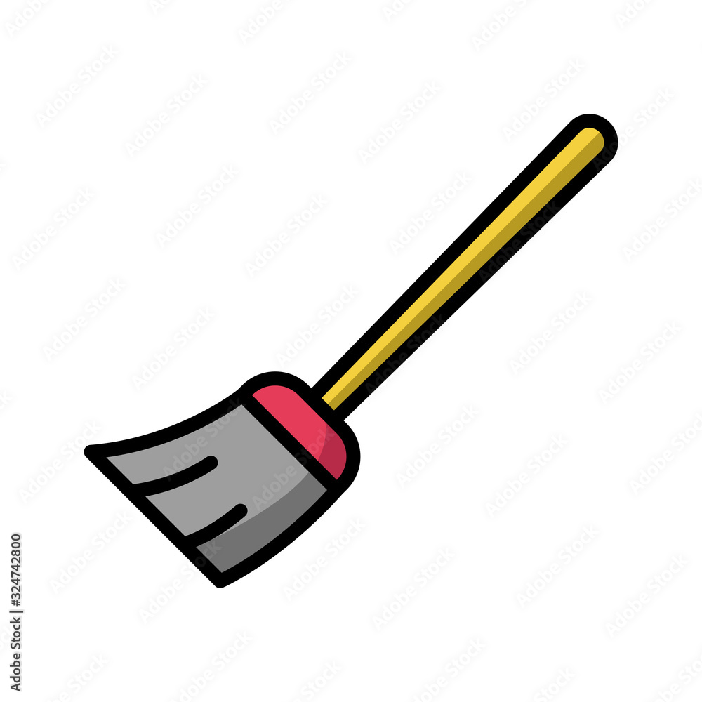broom - home appliances icon vector design template broom - home appliances icon vector design template