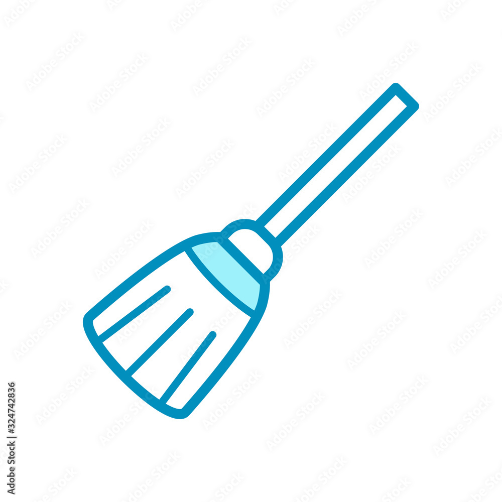 broom - home appliances icon vector design template broom - home appliances icon vector design template