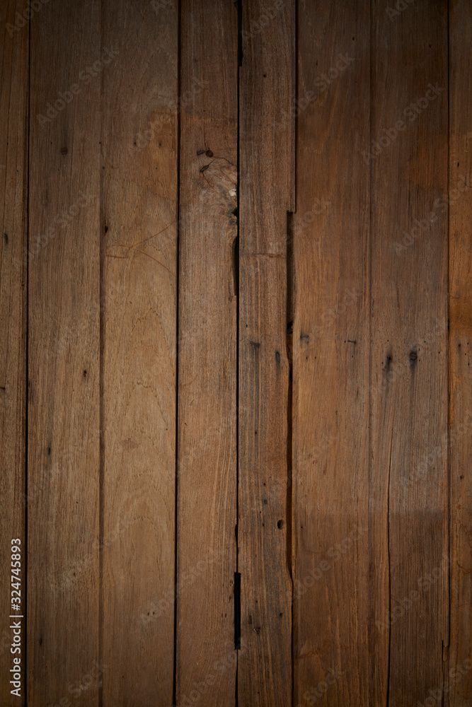 Naklejka premium Old planks of wood or grunge wood texture background.