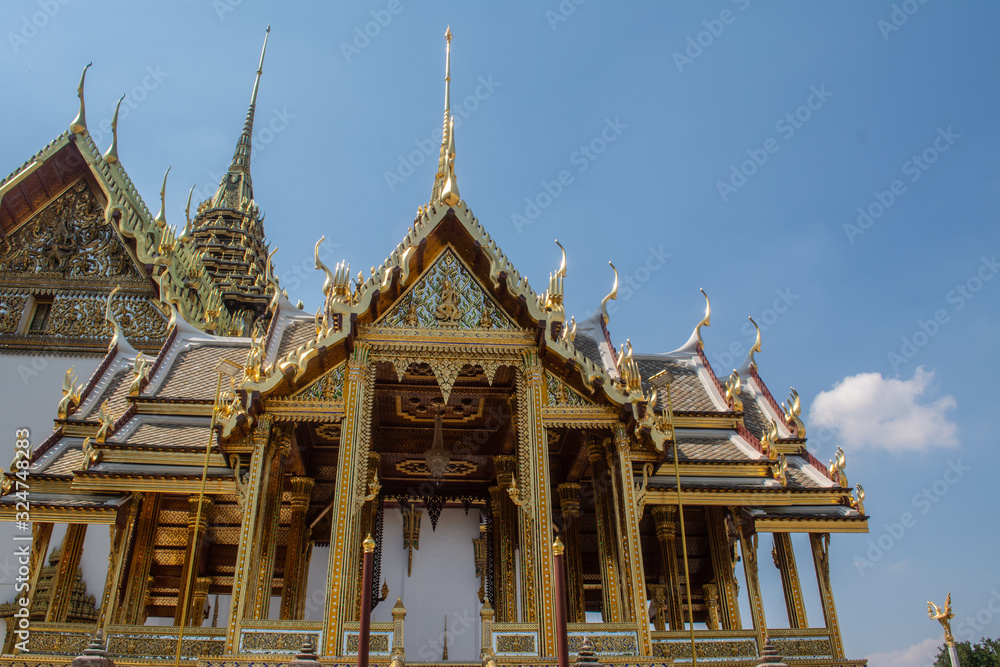 The Grand Palace is a famous tourist attraction with beautiful art and long history in Bangkok Thailand The Grand Palace is a famous tourist attraction with beautiful art and long history in Bangkok Thailand