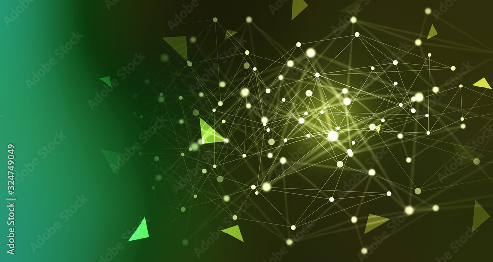 Fototapeta premium 2d illustration Abstract futuristic electronic circuit technology background