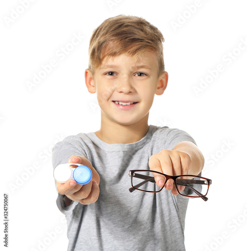 Little boy with contact len...