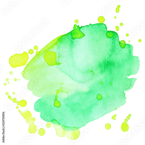 Abstract isolated colorful vector watercolor stain. Grunge element for paper design