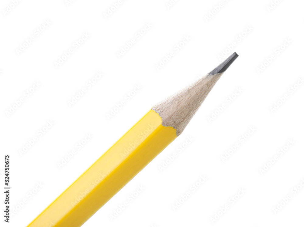 Ordinary pencil on white background Ordinary pencil on white background