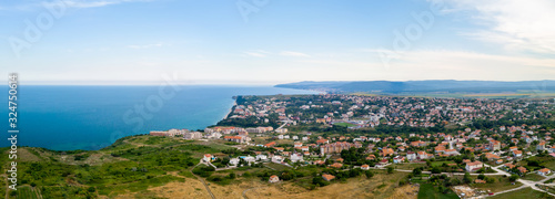 The resort town of Byala, Bulgaria. Panoramic aerial view