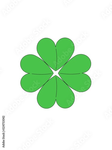 illustration of a four Leaf Clover