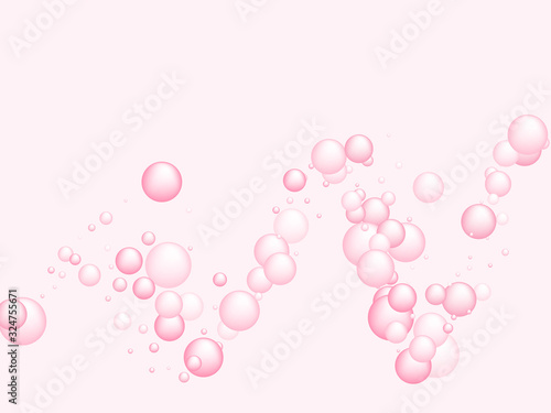 Fototapeta Naklejka Na Ścianę i Meble -  Water and detergent soap foam bubbles illustration