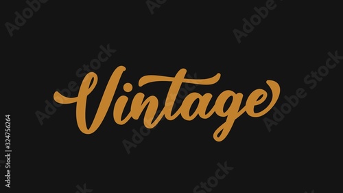 Vintage hand drawn lettering for apparel print design. Vector illustration.
