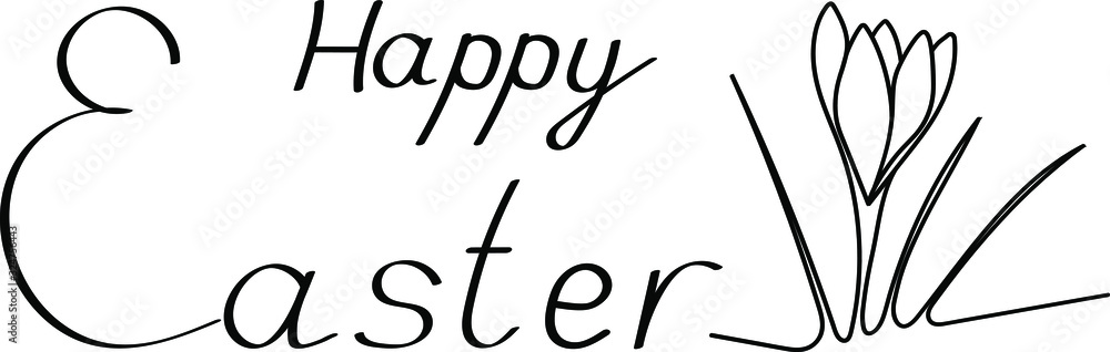 Happy Easter hand drawn calligraphy and brush pen lettering. Design for holiday greeting card and invitation of the happy Easter day. Happy Easter hand drawn calligraphy and brush pen lettering. Design for holiday greeting card and invitation of the happy Easter day.
